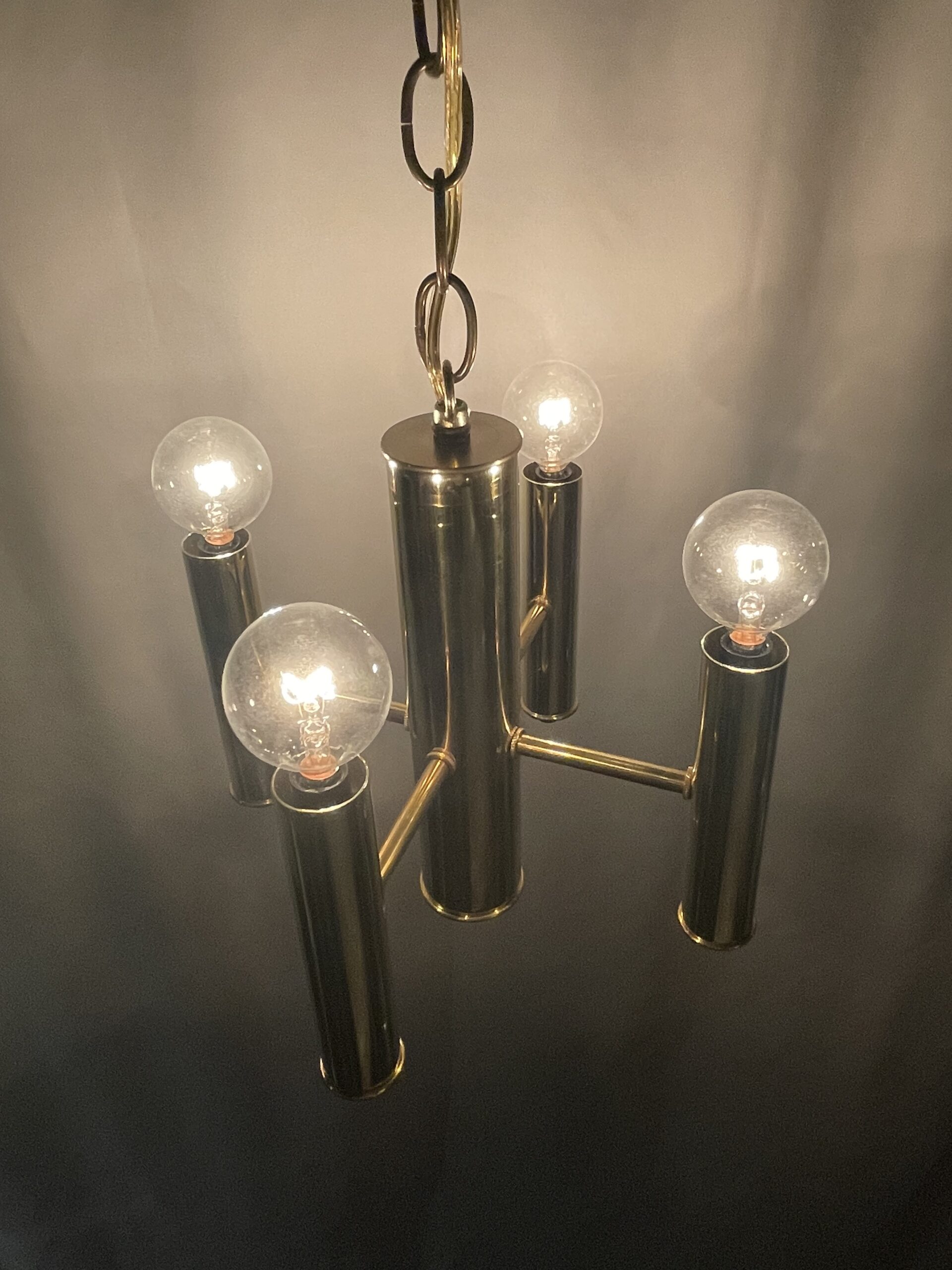 Brass pipe chandelier 4灯 / ブラスパイプ シャンデリア4灯 - 画像 (10)