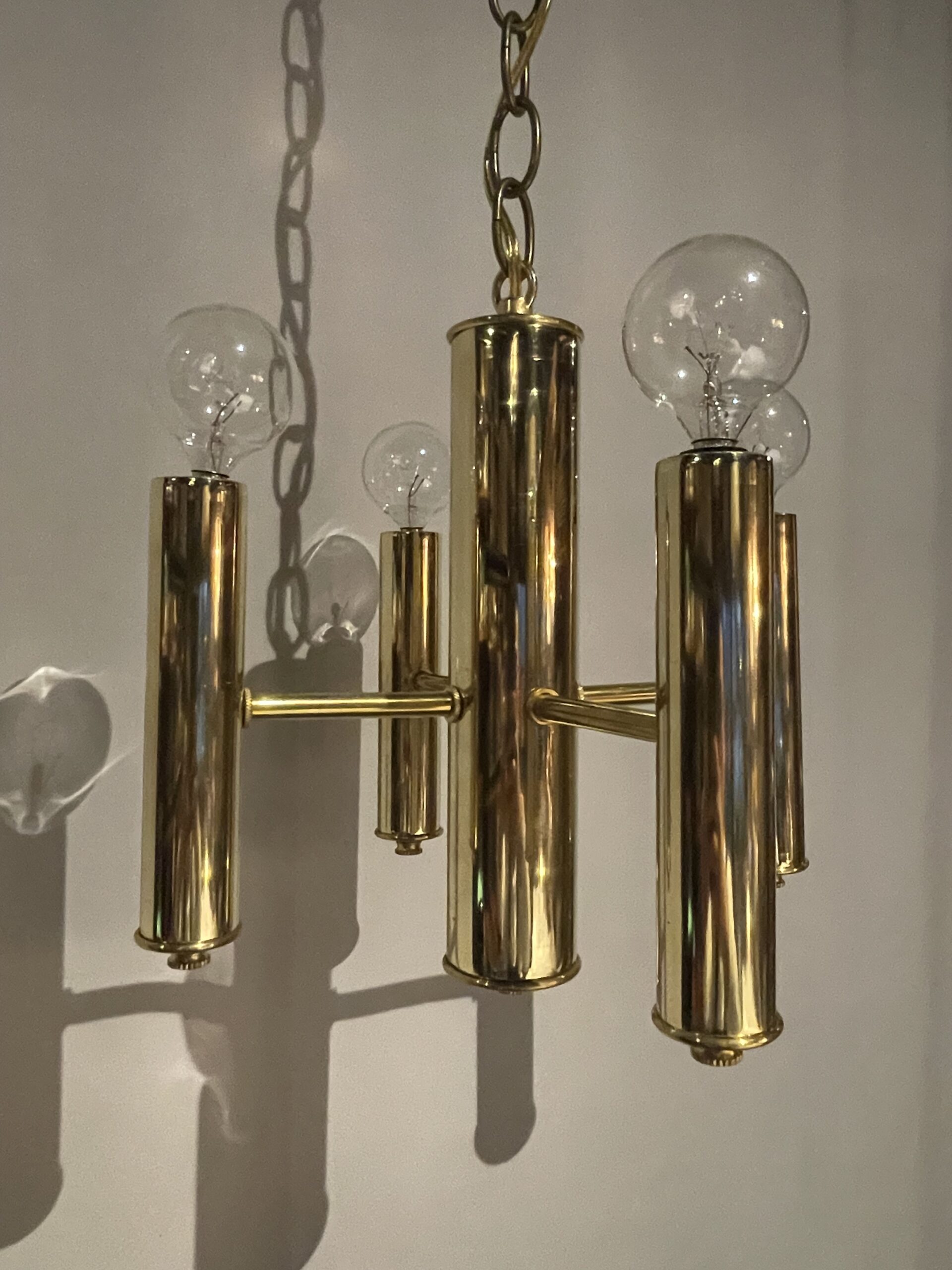 Brass pipe chandelier 4灯 / ブラスパイプ シャンデリア4灯 - 画像 (11)