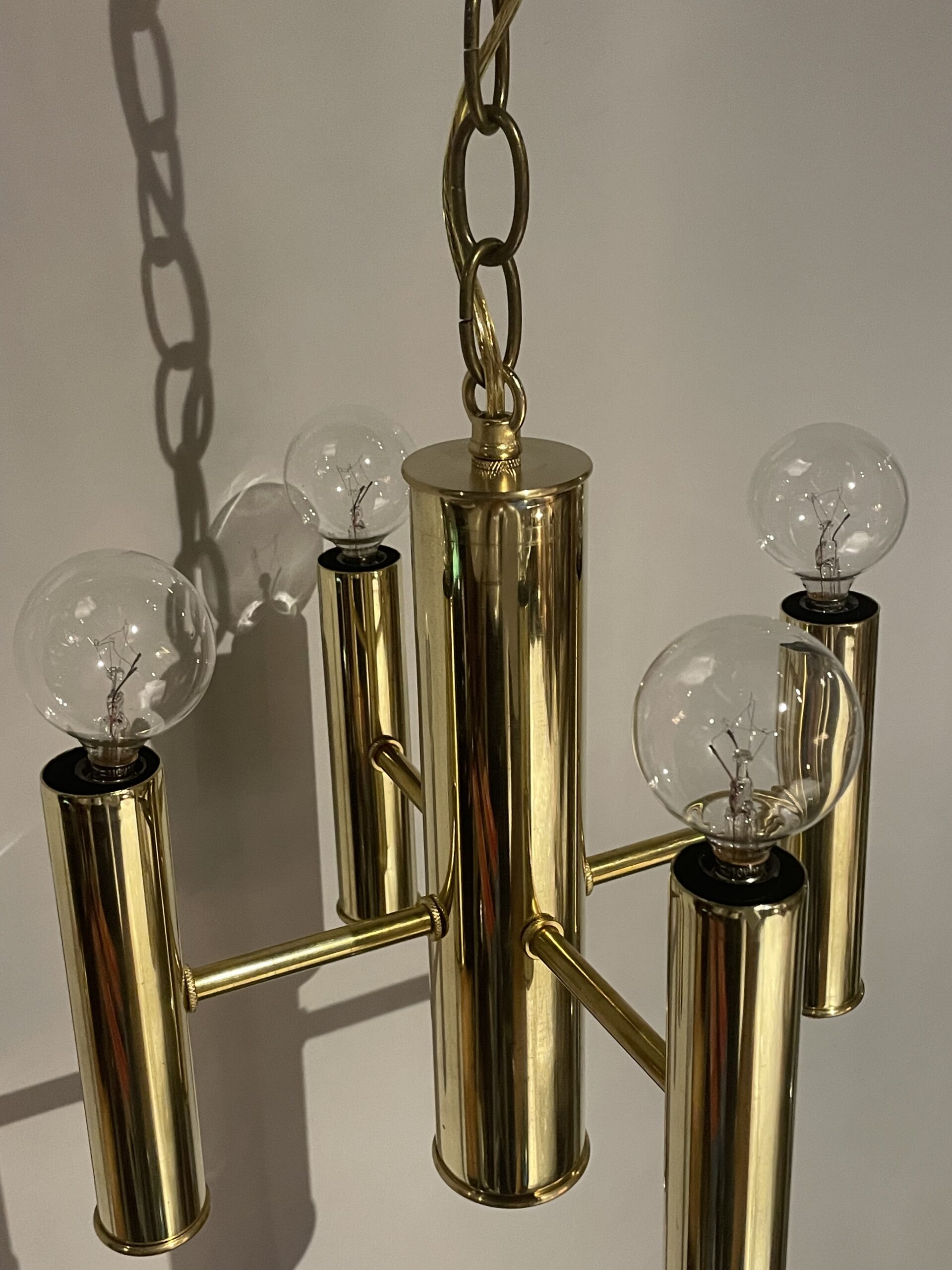 Brass pipe chandelier 4灯 / ブラスパイプ シャンデリア4灯 - 画像 (13)