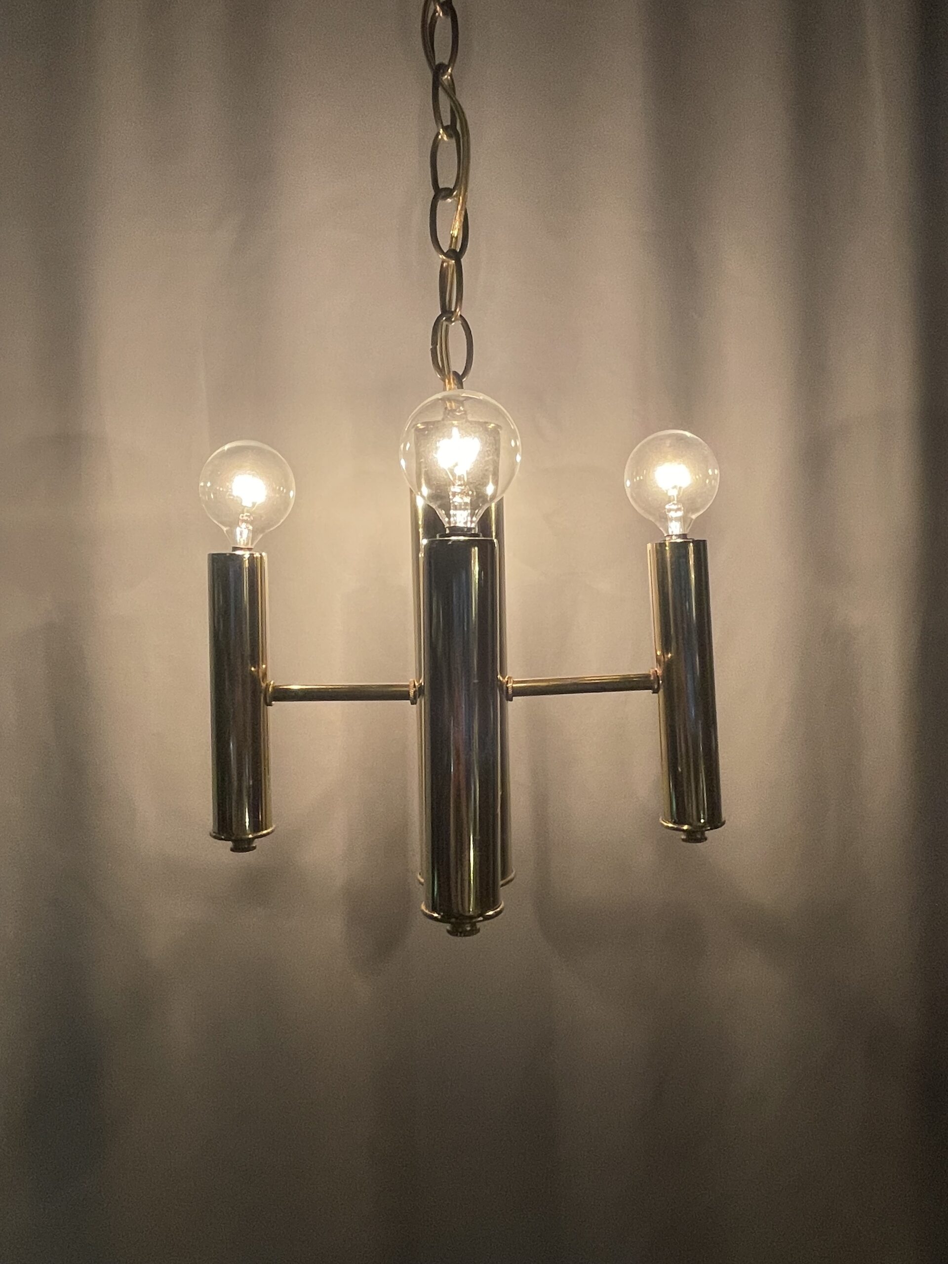 Brass pipe chandelier 4灯 / ブラスパイプ シャンデリア4灯 - 画像 (7)
