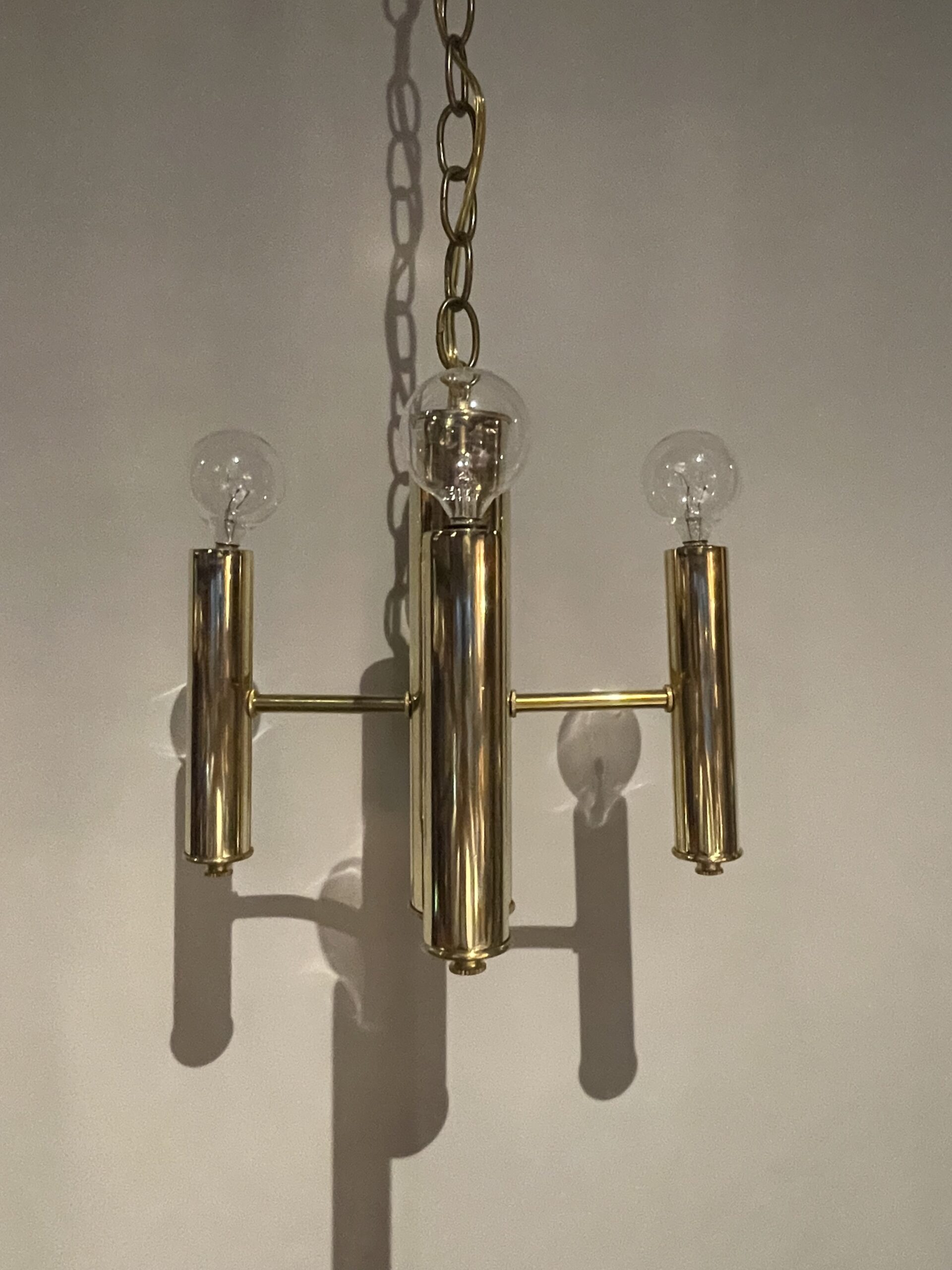 Brass pipe chandelier 4灯 / ブラスパイプ シャンデリア4灯 - 画像 (8)