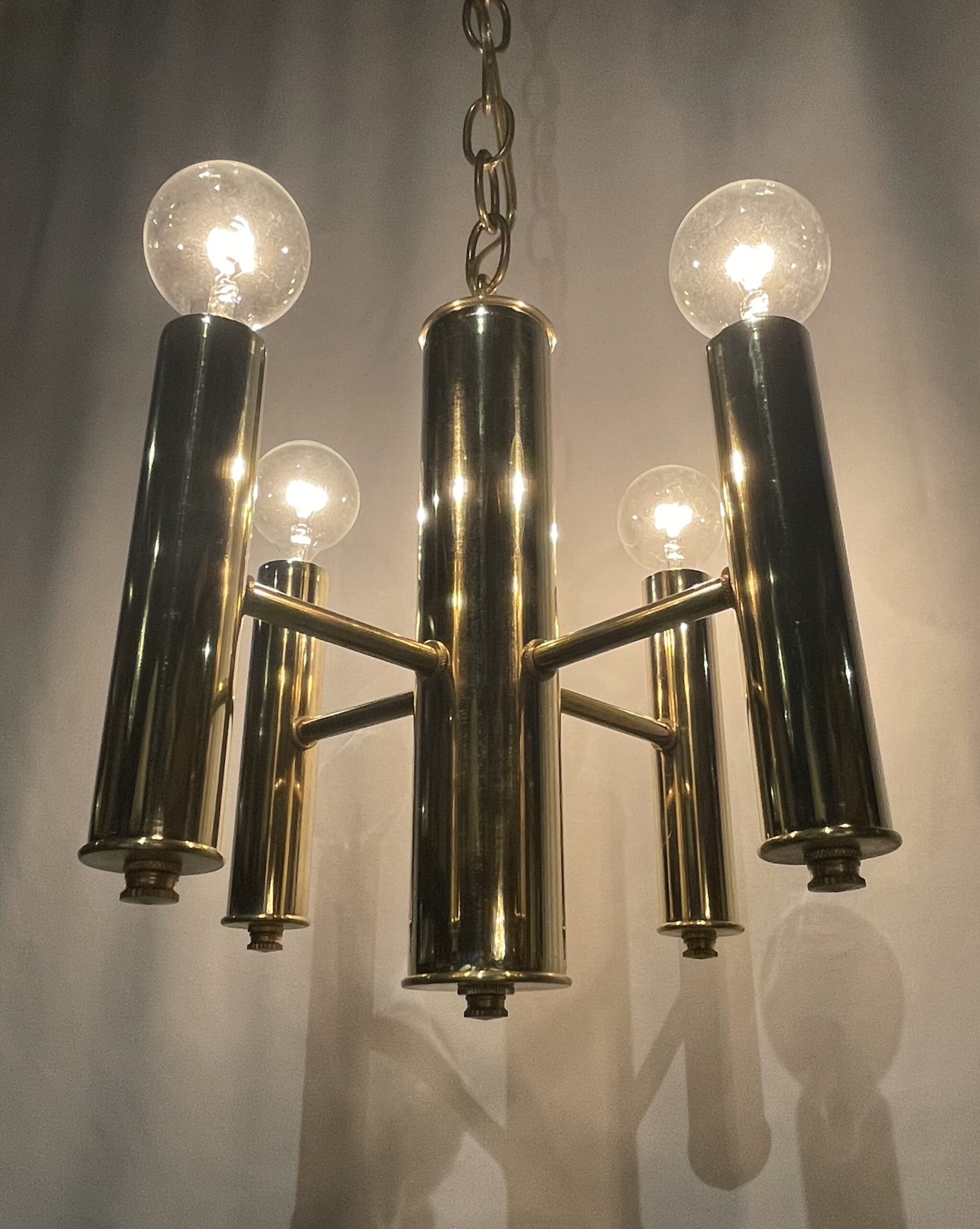 Brass pipe chandelier 4灯 / ブラスパイプ シャンデリア4灯 - 画像 (9)